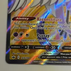 Pokemon Galarian Articuno V SWSH06 169/198 Full Art Holo Ultra Rare 210 HP - Image 5