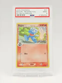 2005 POKEMON EX DELTA SPECIES #57 BAGON-REVERSE FOIL PSA 9 - Image 1