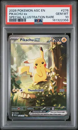 2026 POKEMON ASC EN-ASCENDED HEROES SPECIAL ILLUSTRATION RARE PIKACHU EX PSA 10 - Image 1