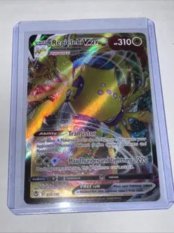 Pokemon TCG Regieleki VMAX 058/195 SWSH Silver Tempest Ultra Rare NM Condition - Image 1
