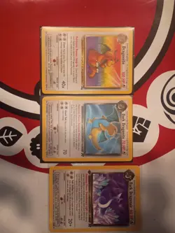 Pokemon Dragonite, Dark Dargonite (Team Rocket) , And Dark Dragonair (First... - Image 1
