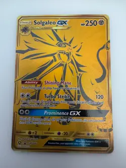 Solgaleo GX SM104a - Gold Black Star Promo - Full Art - Sun & Moon - Pokemon TCG - Image 1