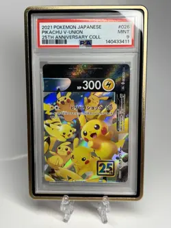 Pikachu V-UNION 026/028 Pokemon Graded Slab - Collection Holo (Japanese) PSA 9 - Image 1