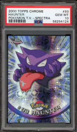 Pokemon Topps Chrome Haunter Spectra #93 PSA 10 Gem Mint - Image 1