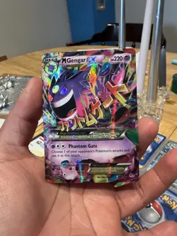 Pokemon TCG XY: Phantom Forces Mega M Gengar EX Holo Card 35/119 DAMAGED - Image 1