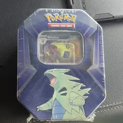 Pokemon TCG Triple Whammy Tin Tyranitar V - 3 Booster Packs Code Card - Image 1