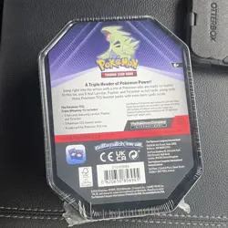 Pokemon TCG Triple Whammy Tin Tyranitar V - 3 Booster Packs Code Card - Image 2