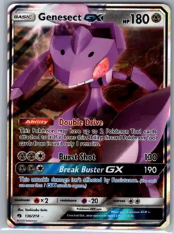 Genesect GX 130/214 SM - Lost Thunder - Pokemon Card - NM - Image 1
