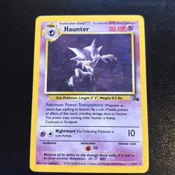 Haunter 6/62 Holo Fossil Set Pokemon Card WOTC LP/EXC Condition - Image 1