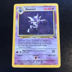 Haunter 6/62 Holo Fossil Set Pokemon Card WOTC LP/EXC Condition - Image 2