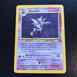 Haunter 6/62 Holo Fossil Set Pokemon Card WOTC LP/EXC Condition - Image 3