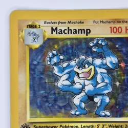 Machamp 8/102 Base Set 1st Edition 1999 WOTC Holo MP Pokemon TCG - Image 2