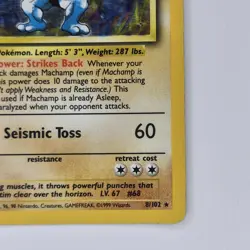 Machamp 8/102 Base Set 1st Edition 1999 WOTC Holo MP Pokemon TCG - Image 5