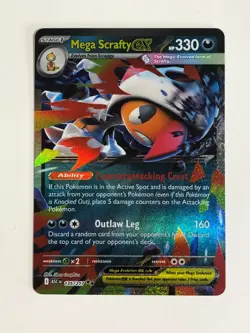 Pokemon TCG Ascended Heroes Mega Scrafty EX 135/217 Near Mint - Image 1