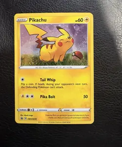 Pikachu SWSH039 Cosmos Holo Pokemon TCG Black Star **Holo Bleed SWIRL** NM - Image 1