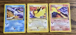 Pokemon Wotc Black Star Promos 3 LEGENDARY BIRDS **not played** - Image 1