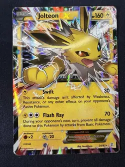 Pokemon 2016 XY Generations Jolteon EX 28/83 Rare Holo MP Free Shipping - Image 1
