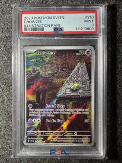Pokemon Drowzee SV01 Scarlet & Violet 210/198 Illustration Rare PSA 9 - Image 1