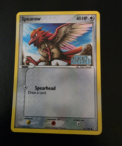 Pokemon TCG Spearow 61/100 EX Crystal Guardians Reverse Holo Stamped - Ships PWE - Image 1