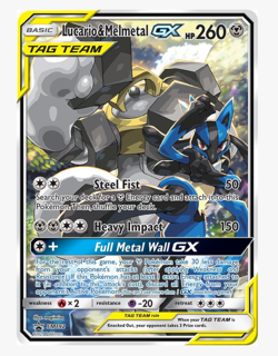 Pokemon Promo - Lucario & Melmetal GX SM192 Sm Holo - Image 1