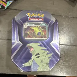 Pokemon TCG Triple Whammy Tin Tyranitar w/3 Foils + 3 Packs 2024 EN - Image 1