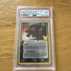 Pokemon TCG Umbreon Goldstar 17/17 PSA 9 Celebrations 25th - Image 1
