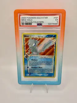 2006 Pokemon EX Dragon Frontiers MEW-Holo Gold Star PSA 5 NEW CERT - Image 1