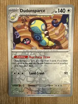 Pokemon TCG Dudunsparce Scarlet & Violet-Temporal Forces 129/162 Reverse Holo - Image 1