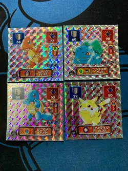 Pokemon Amada Japanese Pikachu Charmander etc Holo Sticker Set Japanese #2300 - Image 1