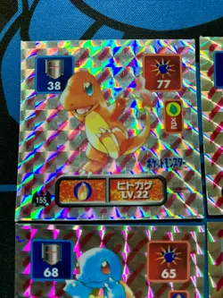 Pokemon Amada Japanese Pikachu Charmander etc Holo Sticker Set Japanese #2300 - Image 2
