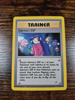 Sabrina's ESP 117/132 Gym Heroes Series Uncommon Pokemon TRAINER Card 2000 - Image 1