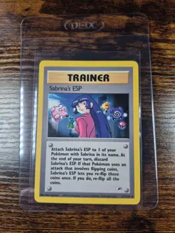 Sabrina's ESP 117/132 Gym Heroes Series Uncommon Pokemon TRAINER Card 2000 - Image 3
