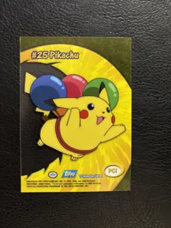 2000 Topps Pokemon Pikachu #PC1 #25 TV Animation Clear Card NM - Image 2