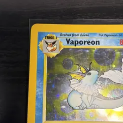 Pokemon Card - TCG Vaporeon (No Jungle Symbol) Holo Card #12/64 MP - Image 3