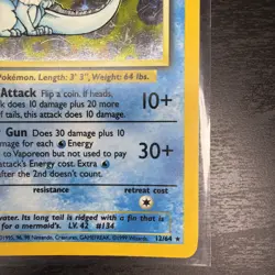 Pokemon Card - TCG Vaporeon (No Jungle Symbol) Holo Card #12/64 MP - Image 5