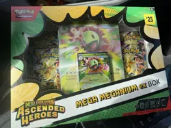 Pokemon TCG Mega Evolution Ascended Heroes Mega Meganium EX Box Promo Booster - Image 1