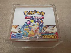 Minty Factory Sealed Pokemon Surging Sparks Booster Box With Acrylic Case - Image 1