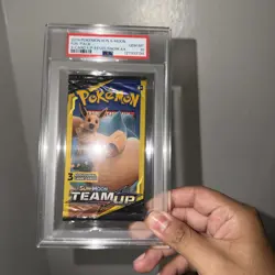2019 POKEMON SUN AND MOON TEAM UP FOIL 3 PACK Snorlax PSA 10 - Image 1