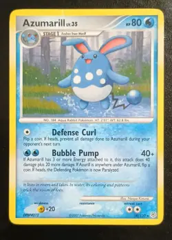 Pokemon - Azumarill - Diamond & Pearl 18/130 - Rare - LP - Image 1
