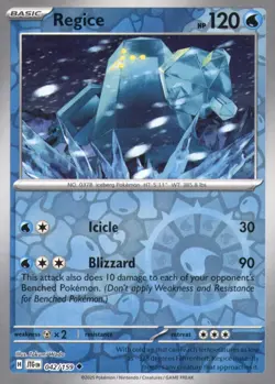 REGICE 042/159 UNCOMMON JOURNEY TOGETHER POKEMON REVERSE HOLO NEAR MINT - Image 1