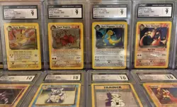 Pokemon 41 Slabs Dark Charizard Dragonite Shadowless Base Set Holo Rocket CGC 10 - Image 1