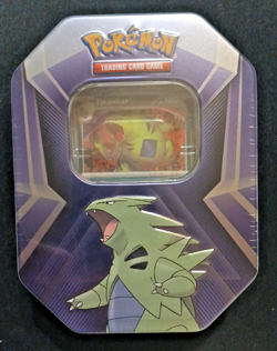 Pokemon TCG Triple Whammy Tin Tyranitar Booster Promo Box English 2024 Sealed - Image 1