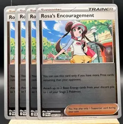 4x Rosa's Encouragement 084/088 Perfect Order Holo Pokemon TCG NM Playset - Image 1