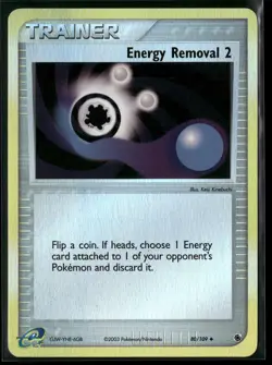 ENERGY REMOVAL 2 80/109 UC LP RUBY & SAPPHIRE POKEMON REVERSE HOLO - Image 2
