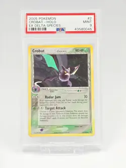 2005 POKEMON EX DELTA SPECIES #2 CROBAT-HOLO PSA 9 - Image 1