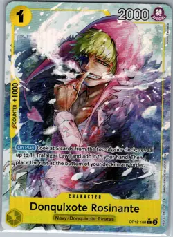 Donquixote Rosinante Alt Art OP12-108 English Legacy Master - One Piece - NM - Image 1