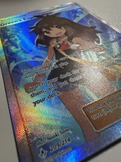 Green's Exploration Trainer Full Art Pokemon Card Holo - Image 4