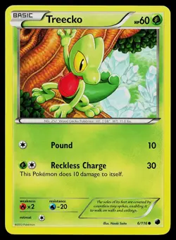 Pokemon Card Plasma Freeze Treecko 6/116 Common - Image 1