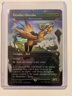 MTG - FIC - Paradise Chocobo - Birds of Paradise (Borderless) #483 - NM Foil - Image 1