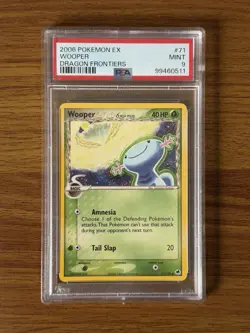 Pokemon Wooper (Delta Species) 71/101 EX Dragon Frontiers PSA 9 Regular - Image 1